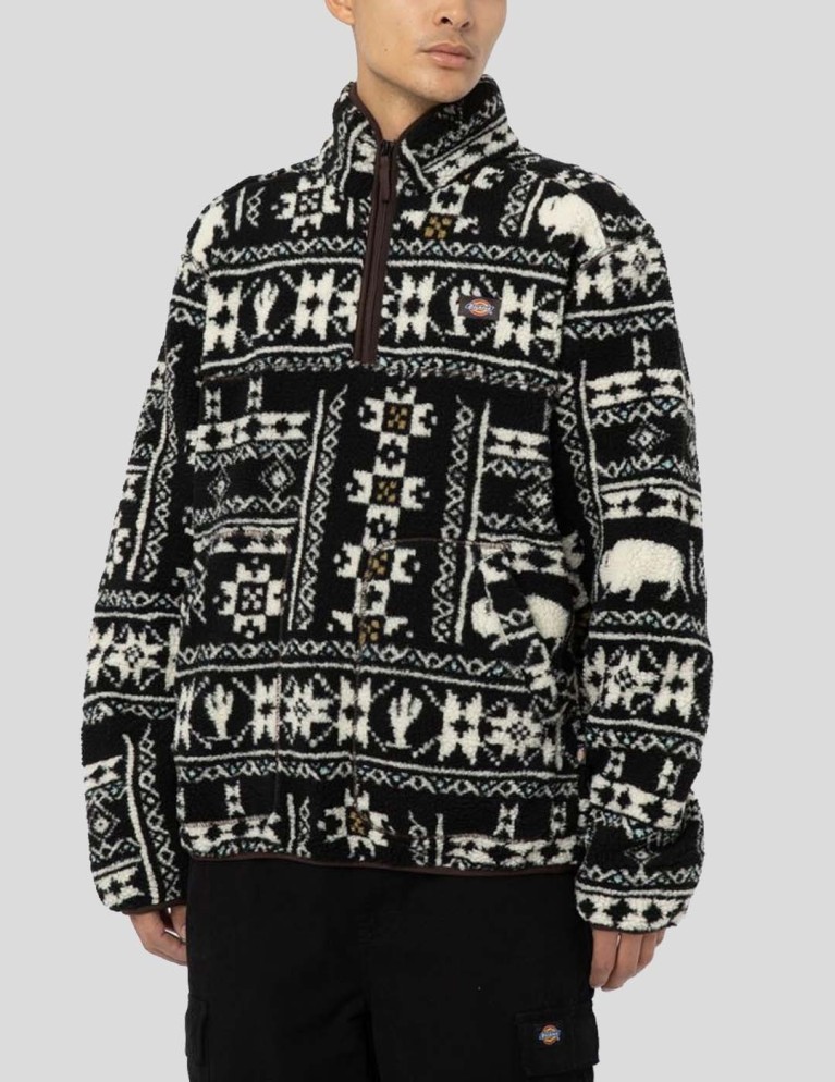 DICCHI Hays trimestre zip polar aop scuro